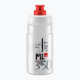 Cyklistická láhev Elite Jet 350 ml clear/red logo