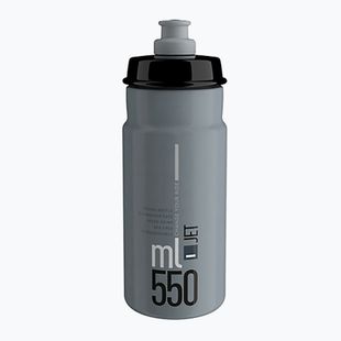 Cyklistická láhev Elite Jet 550 ml grey/black logo
