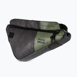 Cyklistická brašna na rám Rockbros 30180033001 Eco-Friendly 2in1Bike Frame Bag with Shoulder Strap black/green