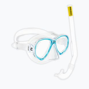 Dětská sada na šnorchlování Cressi Perla Jr + Minigringo clear/aquamarine