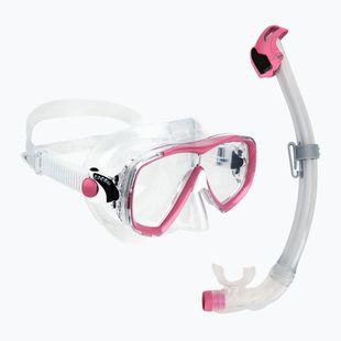 Potápěčská sada Cressi Estrella + Seal Dry clear/pink