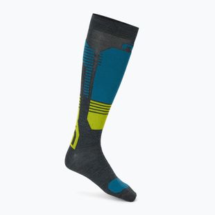 Lyžařské ponožky  Mico Light Weight Superthermo Natural Merino Ski teal melange