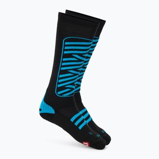 Lyžařské ponožky Mico Heavy Weight Superthermo Primaloft Merino Ski black turquoise