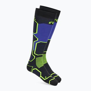 Lyžařské ponožky Mico Medium Weight Warm Control Ski black/fluorescent yellow