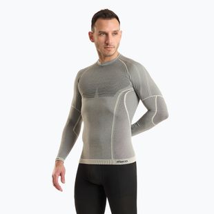 Pánská termoakční mikina Mico Odor Zero Round Neck grigio