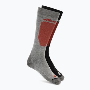 Lyžařské ponožky Nordica Uni 2.0 2 páry grey/ red+black/ red