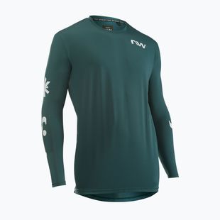 Pánské cyklistické tričko Longsleeve Northwave Xtrail petroleum/white
