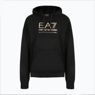 Pánská mikina EA7 Emporio Armani Train Visibility Hoodie black/gold