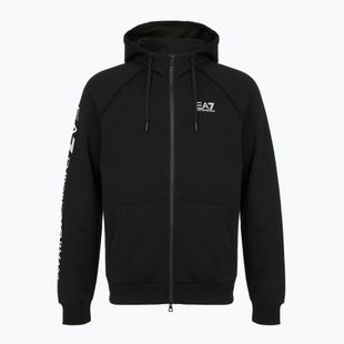 Pánská mikina Emporio Armani EA7 Train Logo Series Extended Logo Hoodie Fz black / white