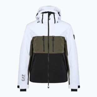 Pánská lyžařská bunda EA7 Emporio Armani Ski Kitzbuhel Protectum7 Colorblock white / black / grape leaf
