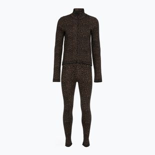 Dámská sada termoprádla EA7 Emporio Armani Ski Jacquard Knitted fancy brown animal print