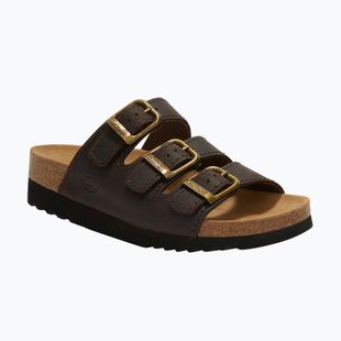 Dámské pantofle Scholl Rio Wedge Ad Med dark brown
