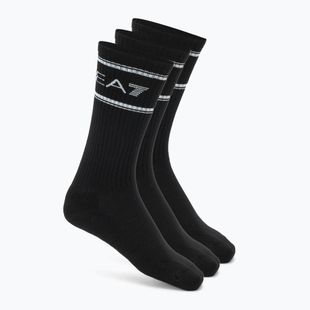 Ponožky EA7 Emporio Armani Train Socks Sponge 3 pairs black / black / black