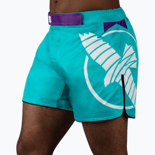 Pánské tréninkové šortky Hayabusa Icon Mid-Thigh MMA teal/white