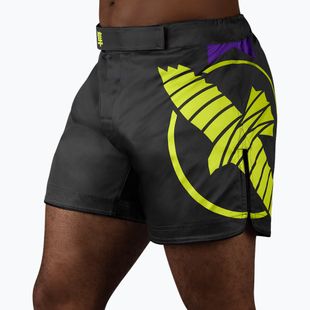 Pánské tréninkové šortky Hayabusa Icon Mid-Thigh MMA black/neon