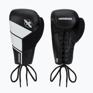 Hayabusa S4 Lace Up boxerské rukavice bílé S4LACBG-BK