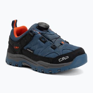 Dětské trekové boty CMP Kiruna Low FitGo Waterproof bluestone/arancio