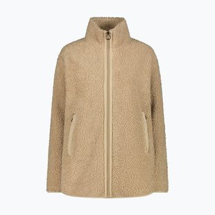 Dámská bunda CMP 35P3846 Long Teddy Highloft cookie