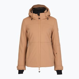 Dámská lyžařská bunda EA7 Emporio Armani Pure Softshell mocha mousse