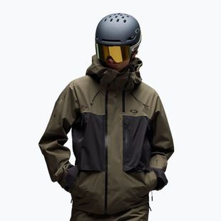 Pánská snowboardová bunda Oakley Baldface Gore-Tex deep olive/pitch black