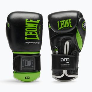 Boxerské rukavice LEONE 1947 Il Tecnico N3 black/green