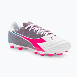 Pánské kopačky Diadora Brasil Elite Veloce GR LPU white/pink fluo/blue fluo
