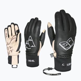 Dámské lyžařské rukavice Level Ivory pk black
