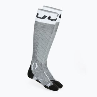Pánské lyžařské ponožky UYN Ski One Merino grey melange/white