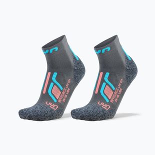 Dámské ponožky UYN Trekking Approach Low Cut 2 pack grey/turquoise
