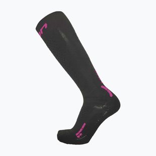 Dámské lyžařské ponožky UYN Ski One Pure Snow black/pink