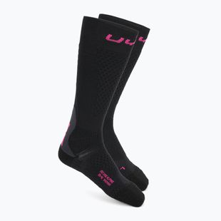 Dámské lyžařské ponožky UYN Ski One Alpine Merino black/pink