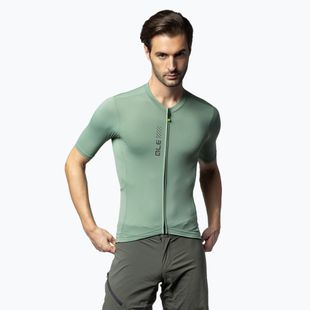 Pánský cyklistický dres Alé Color Block Off Road army green