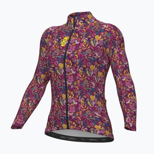 Dámská cyklistická mikina Alé Flowery LS Jersey rosa/pink