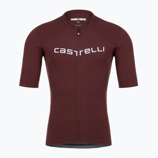 Pánský cyklistický dres Castelli Prologo Lite deep bordeaux/ silver gray
