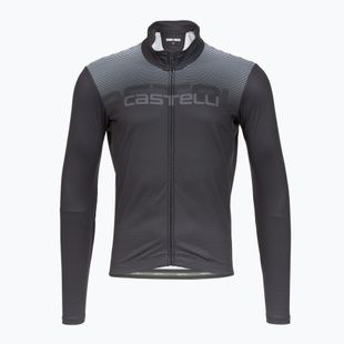 Pánské cyklistické tričko Longsleeve  Castelli Apice Thermal dark gray/smoky gray/silver gray
