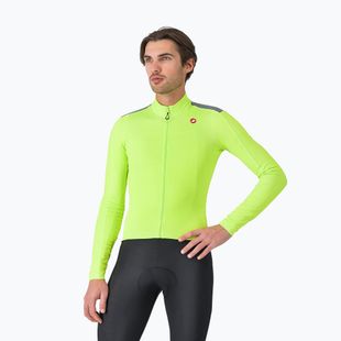 Pánské cyklistické tričko Longsleeve v Castelli Puro 4 electric lime