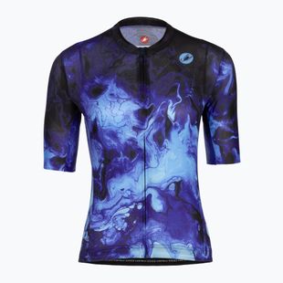 Dámský cyklistický dres Castelli Cosmic Vortex multicolor violet blue