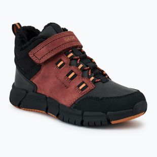 Juniorské boty  Geox Flexyper ABX wine/black