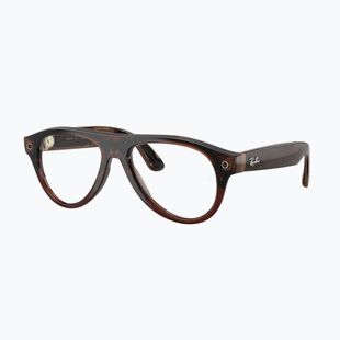 Brýle s kamerou Ray-Ban Meta Aviator transp. umber/trs jade