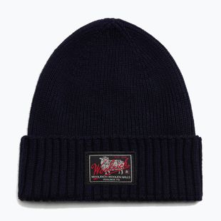 Pánská zimní čepice Woolrich Legacy Patch Beanie melton blue