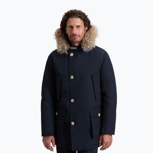 Pánský zateplený kabát Woolrich Arctic Detachable Fur Parka melton blue