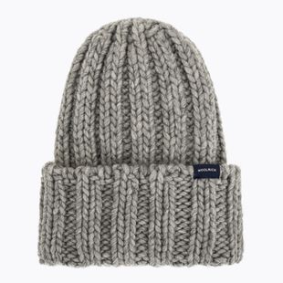 Dámská zimní čepice Woolrich Chunky Beanie light grey melange