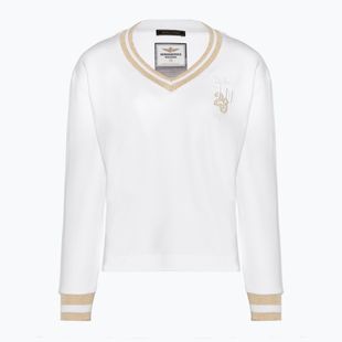 Dámská mikina  Aeronautica Militare Lady V-Neck bianco ottico