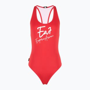 Dámské jednodílné plavky EA7 Emporio Armani Maxi Logo One Piece racing red