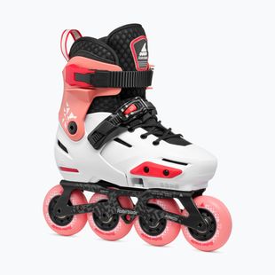 Dětské kolečkové brusle Rollerblade Apex Jr platinum/coral