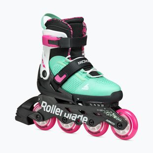 Dětské kolečkové brusle Rollerblade Microblade XT Jr black/sea green