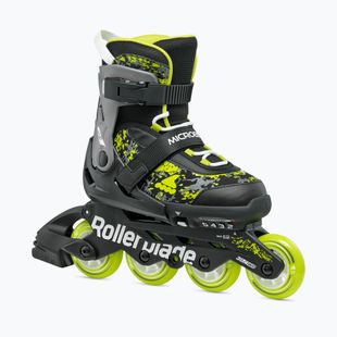 Dětské kolečkové brusle Rollerblade Microblade SL Jr black/lime