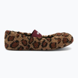 Dámské pantofle Moon Boot Fleece Ballerina Leopard cognac/cocoa