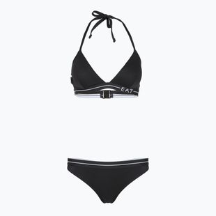 Dámské dvoudílné plavky EA7 Emporio Armani Logo Tape Bikini Triangle black