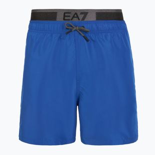 Pánské plavecké šortky EA7 Emporio Armani Logo Tape Boxer turquoise sea